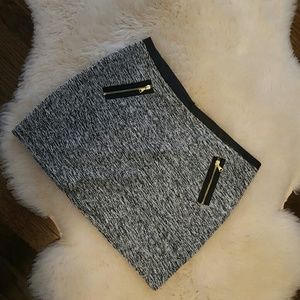 Express Mini Skirt with Gold Zippers